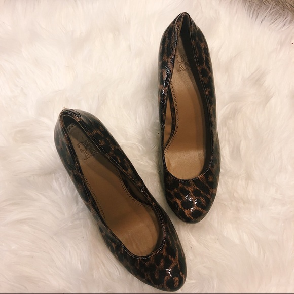 Shiny NY&Co Leopard Print Wedges! - Picture 2 of 4